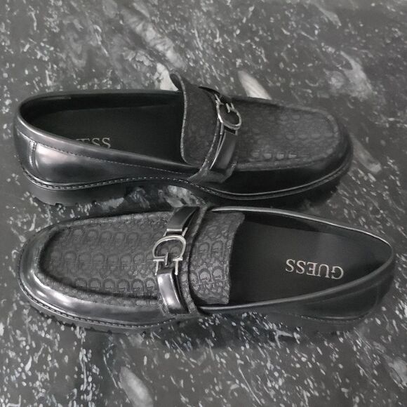 BRAND NEW GUESS MEN'S DRUU BRANDED LUG SOLE DRESS LOAFERS - Picture 6 of 16